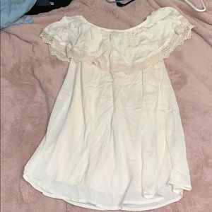 white off the shoulder dress